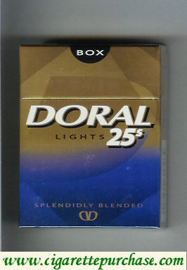 Doral Splendidly Blended Lights 25s cigarettes hard box